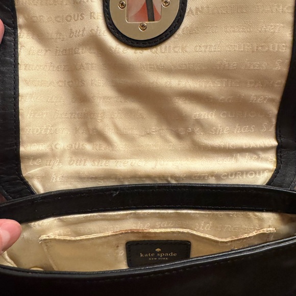 Kate Spade Black Crossbody Bag with Gold Accents - Picture 4 of 5